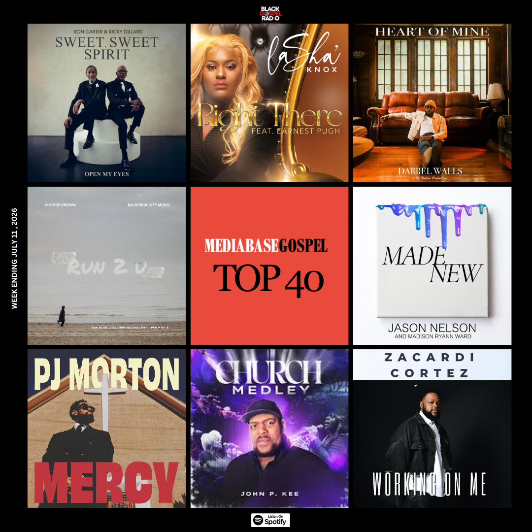 Mediabase Gospel Top 40 (Week Ending July 11, 2026)